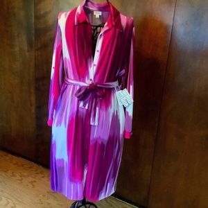 LuLaRoe size Large Purple pink white chartreuse